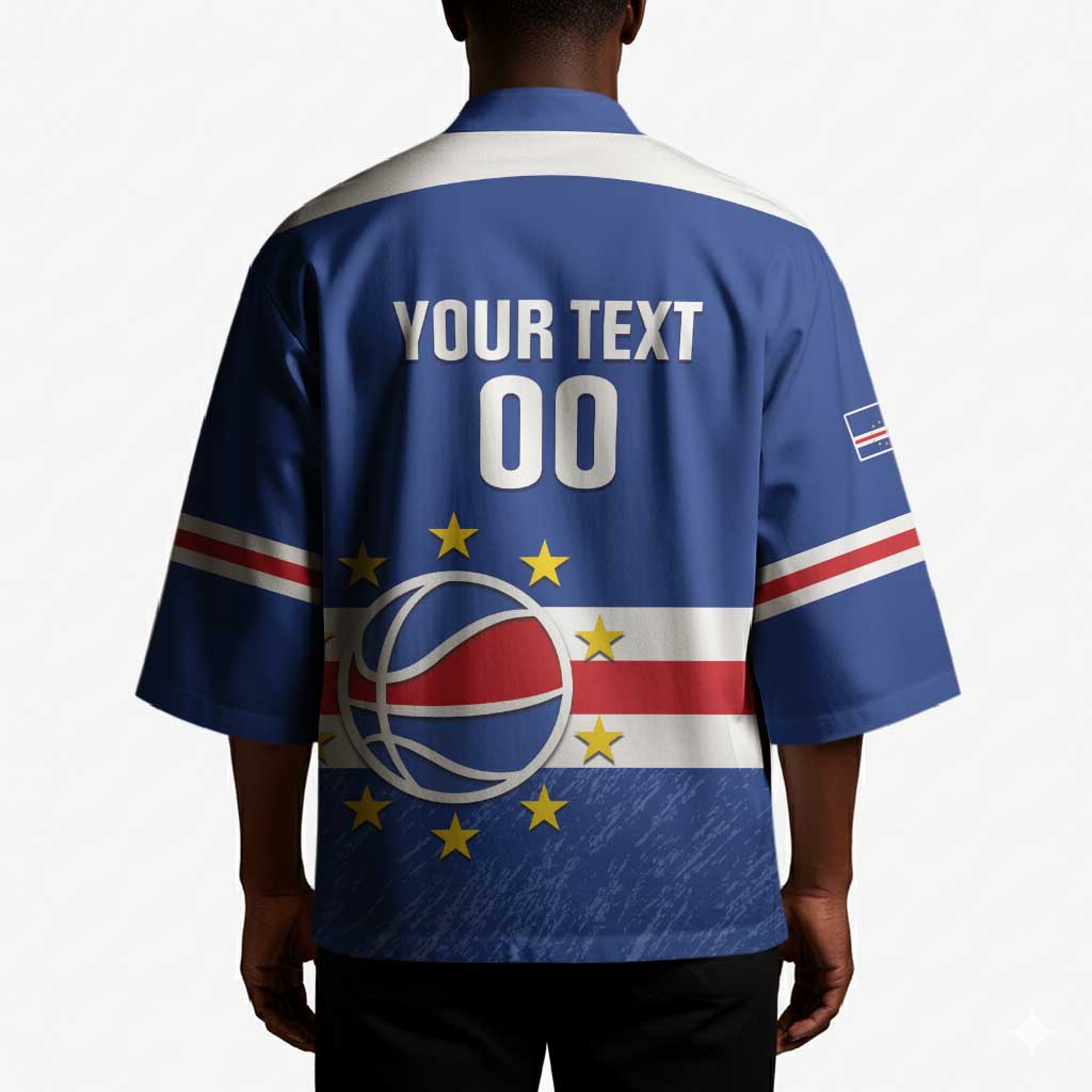 Cape Verde Basketball Custom Kimono Come On Blue Sharks