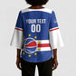 Cape Verde Basketball Custom Kimono Sleeve Blouse Come On Blue Sharks