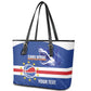 Afro Basketball Custom Cape Verde Leather Tote Bag Come On Blue Sharks - African Pride
