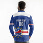 Afro Basketball Custom Cape Verde Long Sleeve Polo Shirt Come On Blue Sharks - African Pride