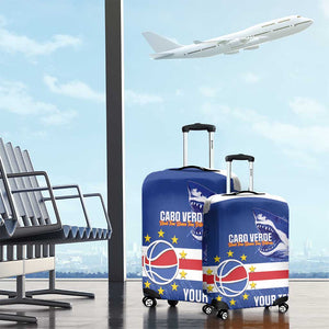Afro Basketball Custom Cape Verde Luggage Cover Come On Blue Sharks - African Pride
