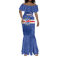 Afro Basketball Custom Cape Verde Mermaid Dress Come On Blue Sharks - African Pride