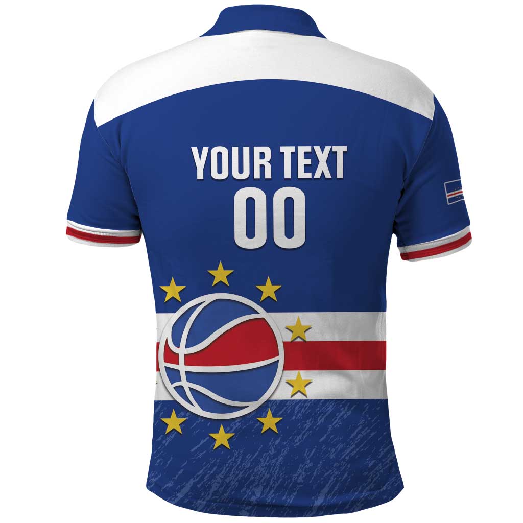 Afro Basketball Custom Cape Verde Polo Shirt Come On Blue Sharks - African Pride