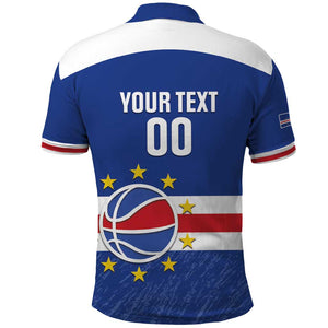 Afro Basketball Custom Cape Verde Polo Shirt Come On Blue Sharks - African Pride