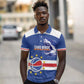 Afro Basketball Custom Cape Verde Polo Shirt Come On Blue Sharks - African Pride