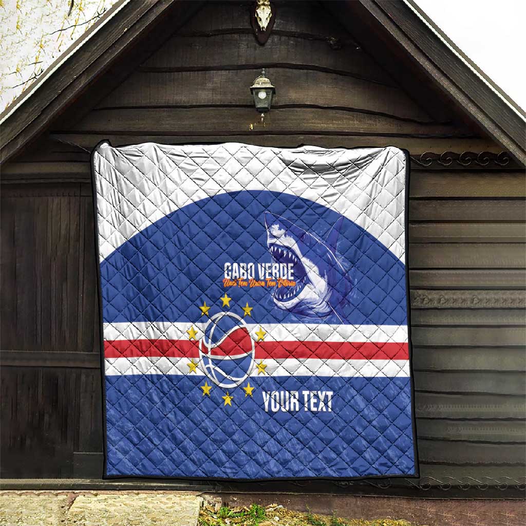 Afro Basketball Custom Cape Verde Quilt Come On Blue Sharks - African Pride