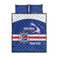 Afro Basketball Custom Cape Verde Quilt Bed Set Come On Blue Sharks - African Pride