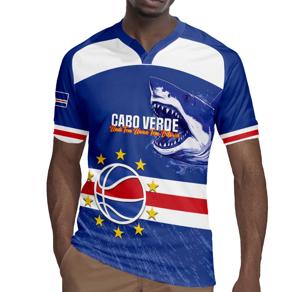 Afro Basketball Custom Cape Verde Rugby Jersey Come On Blue Sharks - African Pride