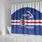 Afro Basketball Custom Cape Verde Shower Curtain Come On Blue Sharks - African Pride