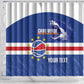 Afro Basketball Custom Cape Verde Shower Curtain Come On Blue Sharks - African Pride