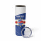 Afro Basketball Custom Cape Verde Skinny Tumbler Come On Blue Sharks - African Pride