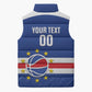 Cape Verde Basketball Custom Sleeveless Puffer Jacket Come On Blue Sharks