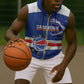 Afro Basketball Custom Cape Verde Sleeveless Zip Hoodie Come On Blue Sharks - African Pride