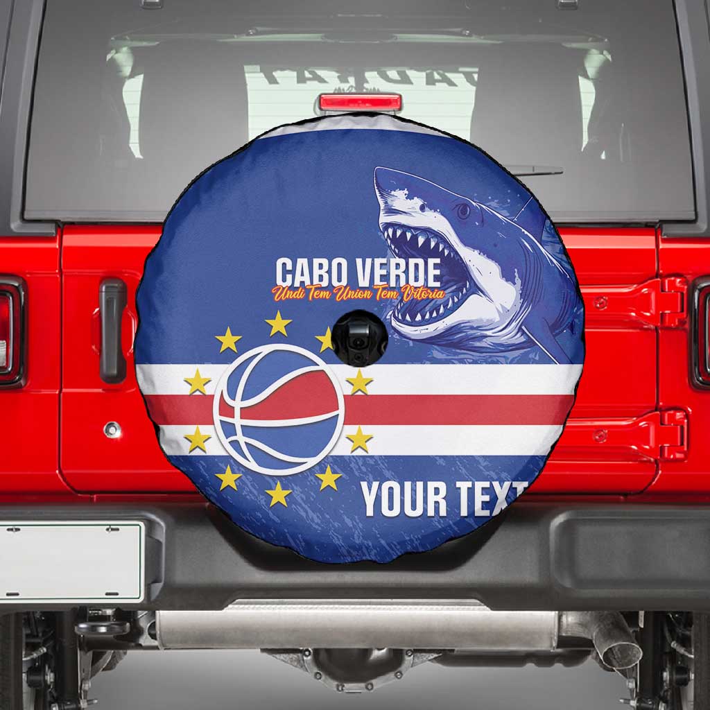 Afro Basketball Custom Cape Verde Spare Tire Cover Come On Blue Sharks - African Pride