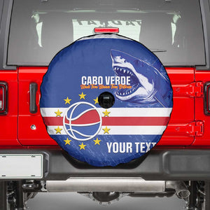 Afro Basketball Custom Cape Verde Spare Tire Cover Come On Blue Sharks - African Pride