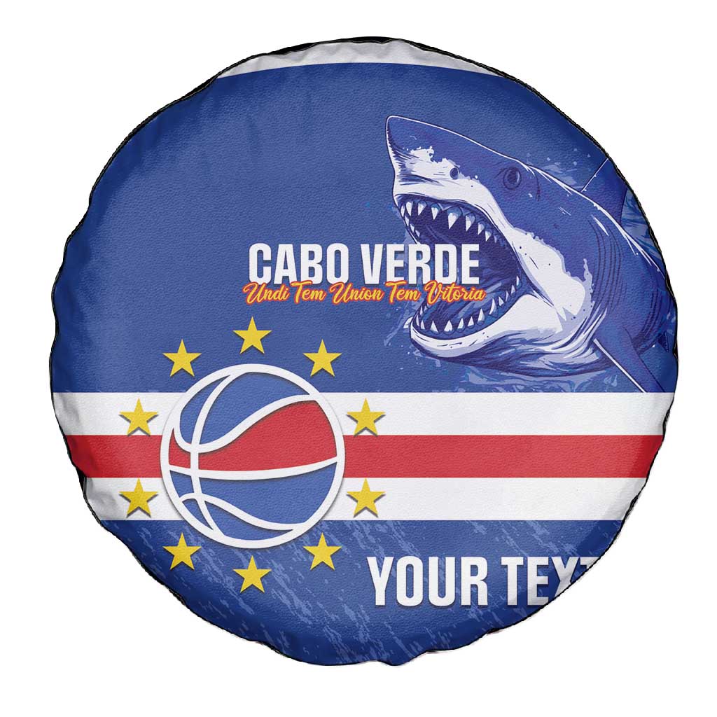 Afro Basketball Custom Cape Verde Spare Tire Cover Come On Blue Sharks - African Pride