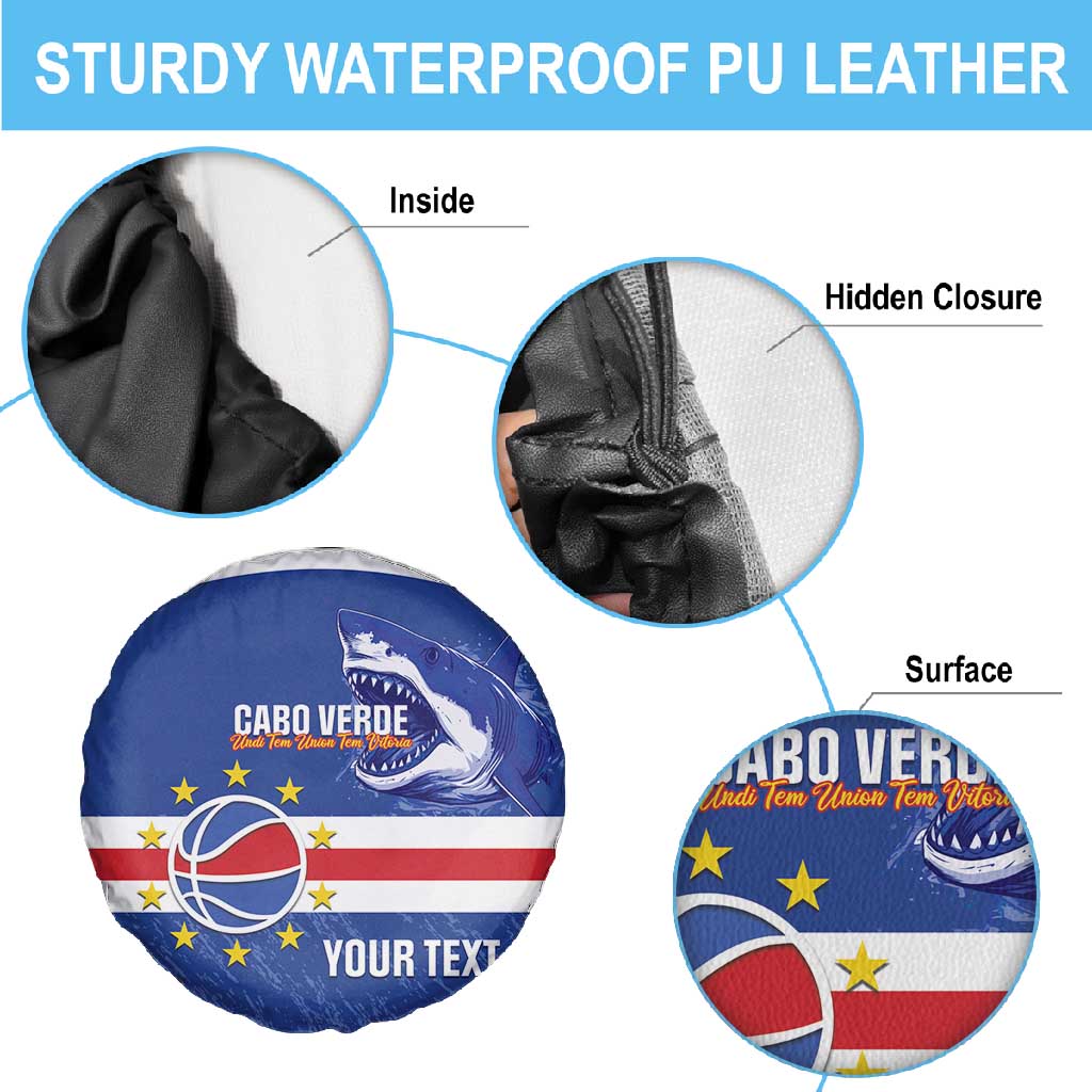 Afro Basketball Custom Cape Verde Spare Tire Cover Come On Blue Sharks - African Pride