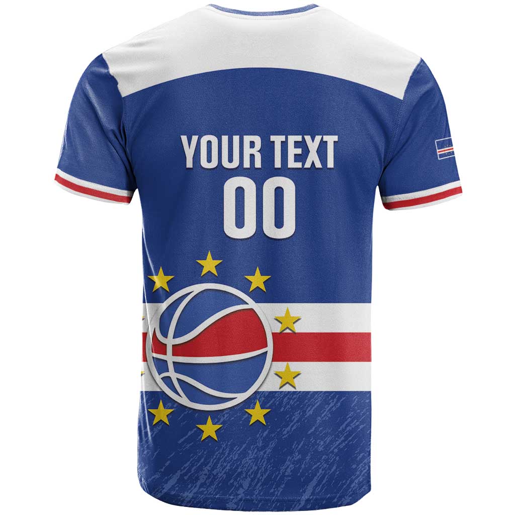 Afro Basketball Custom Cape Verde T shirt Come On Blue Sharks - African Pride