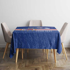 Afro Basketball Custom Cape Verde Tablecloth Come On Blue Sharks - African Pride