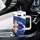 Afro Basketball Custom Cape Verde Tumbler With Handle Come On Blue Sharks - African Pride