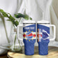 Afro Basketball Custom Cape Verde Tumbler With Handle Come On Blue Sharks - African Pride