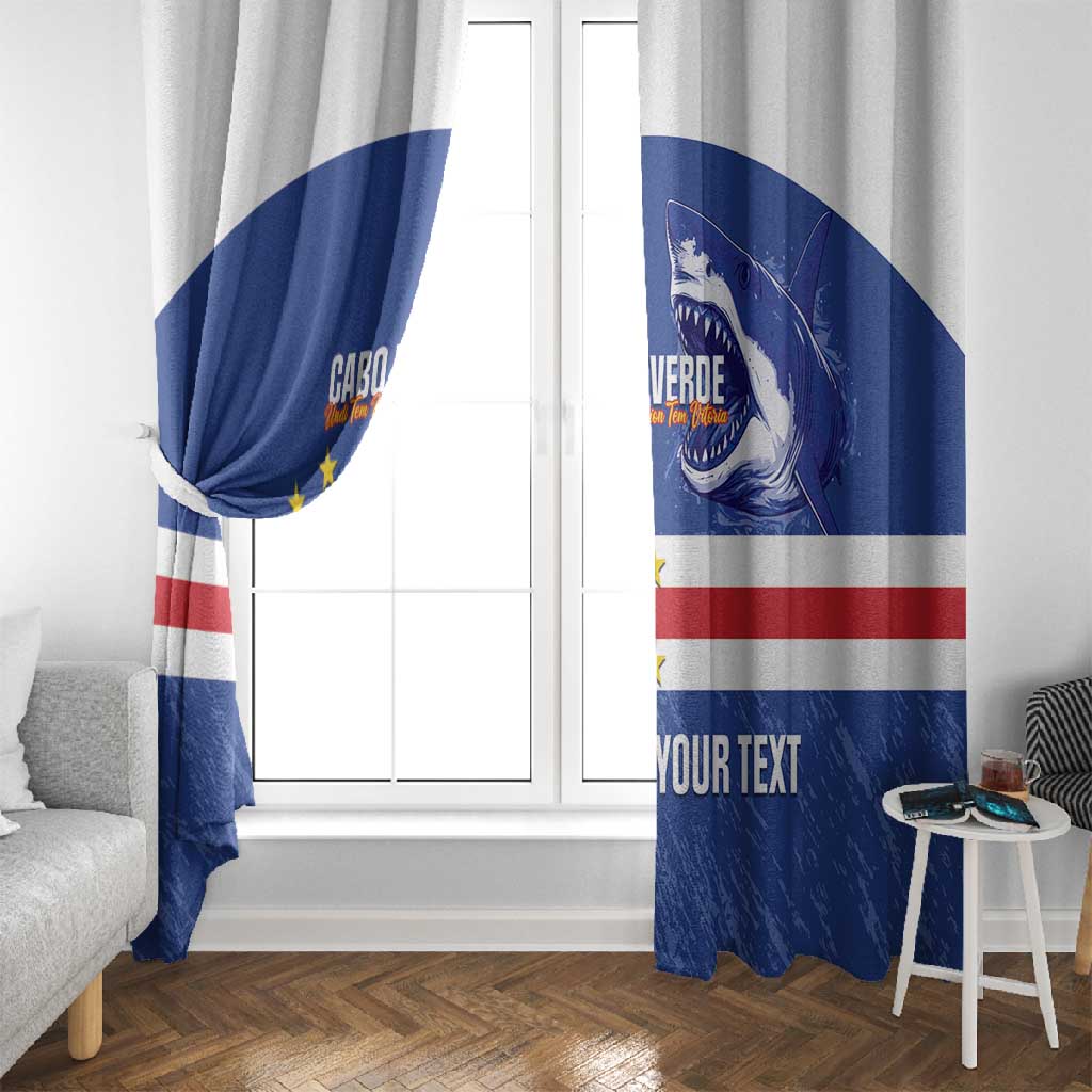 Afro Basketball Custom Cape Verde Window Curtain Come On Blue Sharks - African Pride
