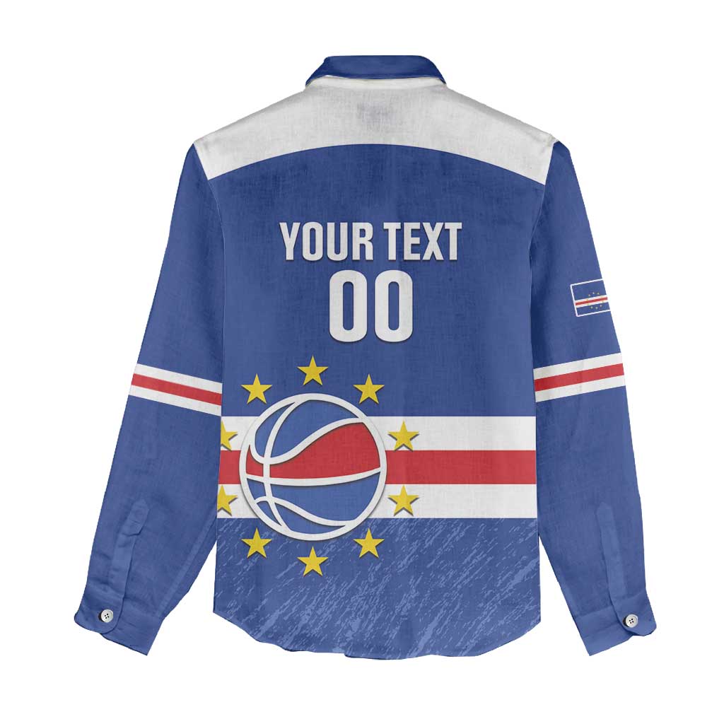 Afro Basketball Custom Cape Verde Women Casual Shirt Come On Blue Sharks - African Pride