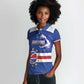 Afro Basketball Custom Cape Verde Women Polo Shirt Come On Blue Sharks - African Pride