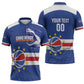 Cape Verde Basketball Custom Zipper Polo Shirt Come On Blue Sharks