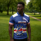Cape Verde Basketball Custom Zipper Polo Shirt Come On Blue Sharks