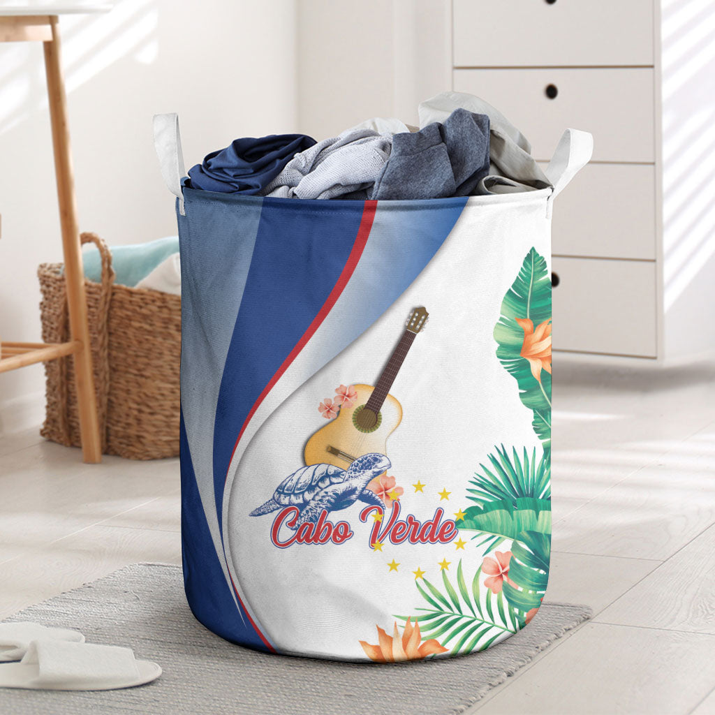 Cavaquinho Cabo Verde Laundry Basket Cape Verdean Instrument Tropical Sea Turtle