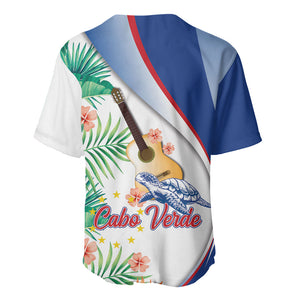 Cavaquinho Cabo Verde Baseball Jersey Cape Verdean Instrument Tropical Sea Turtle