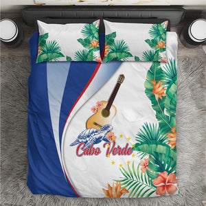 Cavaquinho Cabo Verde Bedding Set Cape Verdean Instrument Tropical Sea Turtle