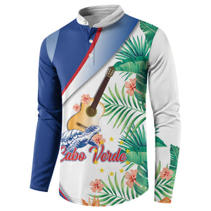 Cavaquinho Cabo Verde Button Sweatshirt Cape Verdean Instrument Tropical Sea Turtle