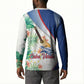 Cavaquinho Cabo Verde Button Sweatshirt Cape Verdean Instrument Tropical Sea Turtle