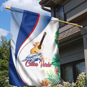 Cavaquinho Cabo Verde Garden Flag Cape Verdean Instrument Tropical Sea Turtle