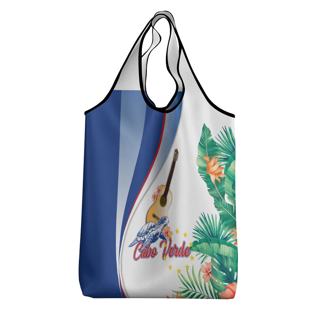 Cavaquinho Cabo Verde Grocery Bag Cape Verdean Instrument Tropical Sea Turtle