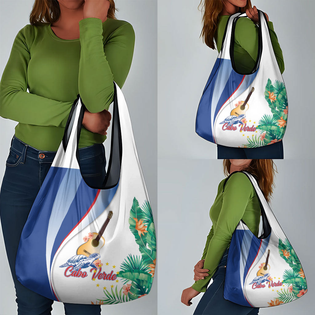 Cavaquinho Cabo Verde Grocery Bag Cape Verdean Instrument Tropical Sea Turtle