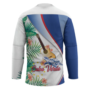 Cavaquinho Cabo Verde Hockey Jersey Cape Verdean Instrument Tropical Sea Turtle
