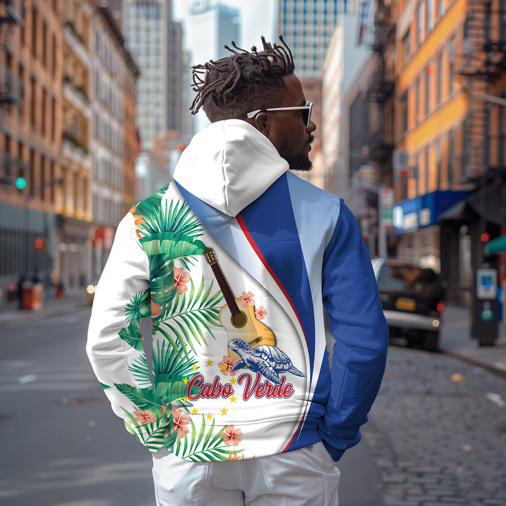 Cavaquinho Cabo Verde Hoodie Cape Verdean Instrument Tropical Sea Turtle