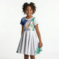 Cavaquinho Cabo Verde Kid Short Sleeve Dress Cape Verdean Instrument Tropical Sea Turtle