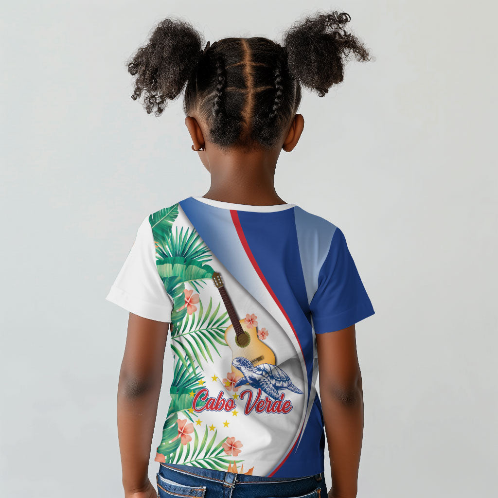 Cavaquinho Cabo Verde Kid T shirt Cape Verdean Instrument Tropical Sea Turtle