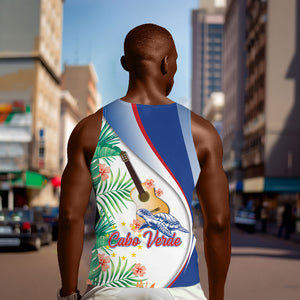 Cavaquinho Cabo Verde Men Tank Top Cape Verdean Instrument Tropical Sea Turtle