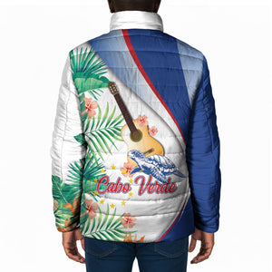 Cavaquinho Cabo Verde Padded Jacket Cape Verdean Instrument Tropical Sea Turtle