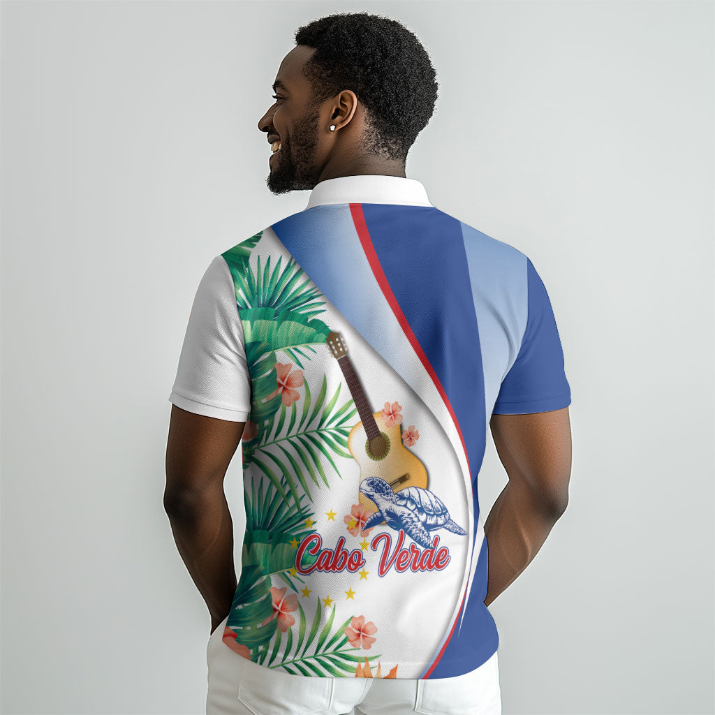 Cavaquinho Cabo Verde Polo Shirt Cape Verdean Instrument Tropical Sea Turtle