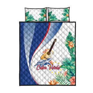 Cavaquinho Cabo Verde Quilt Bed Set Cape Verdean Instrument Tropical Sea Turtle
