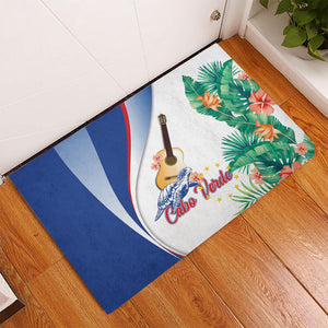 Cavaquinho Cabo Verde Rubber Doormat Cape Verdean Instrument Tropical Sea Turtle