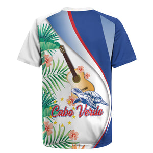 Cavaquinho Cabo Verde Rugby Jersey Cape Verdean Instrument Tropical Sea Turtle