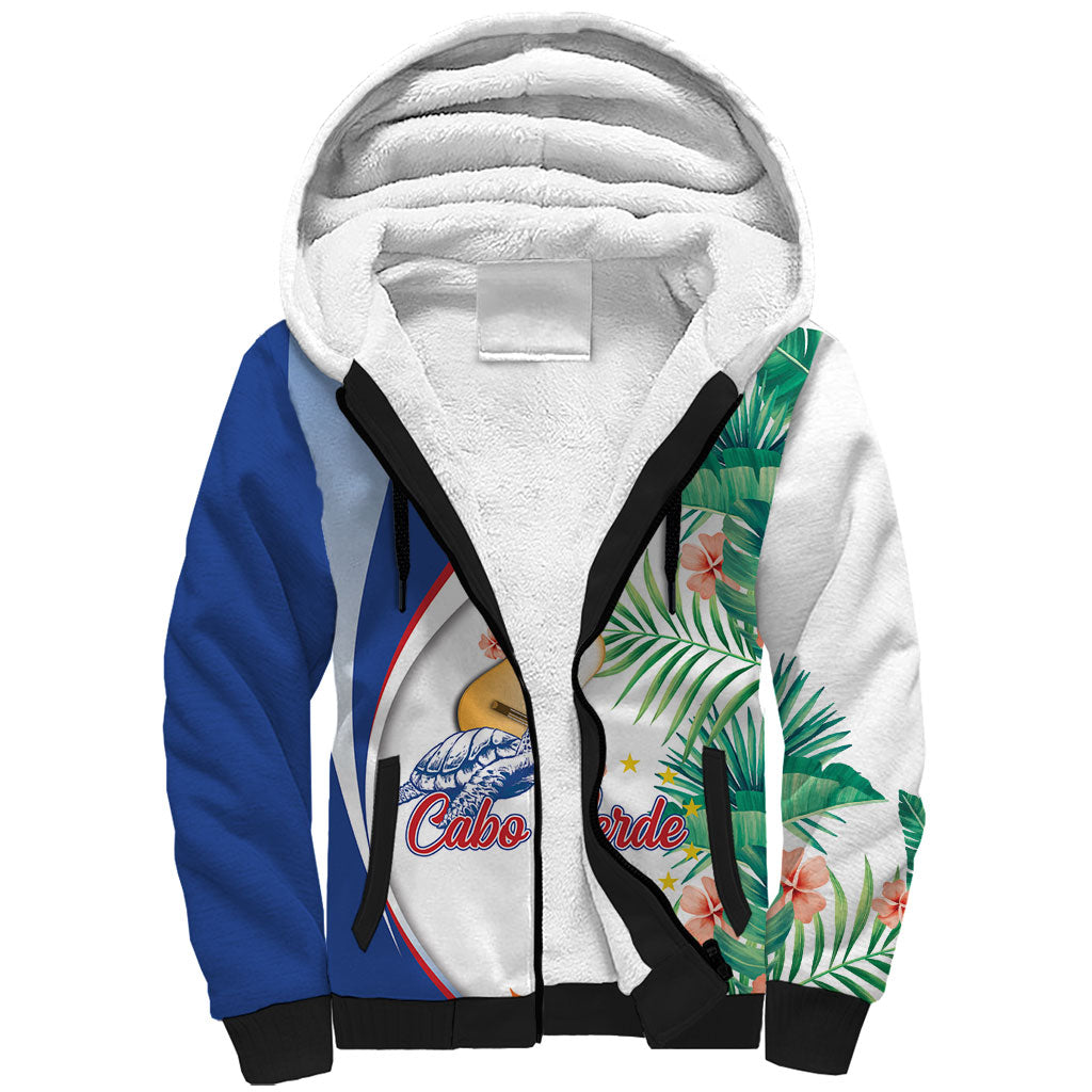 Cavaquinho Cabo Verde Sherpa Hoodie Cape Verdean Instrument Tropical Sea Turtle
