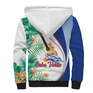 Cavaquinho Cabo Verde Sherpa Hoodie Cape Verdean Instrument Tropical Sea Turtle